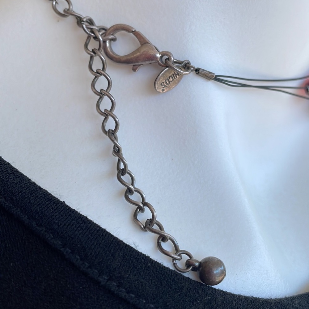 Chico’s Antique Silver Tone Statement Necklace Wi… - image 8